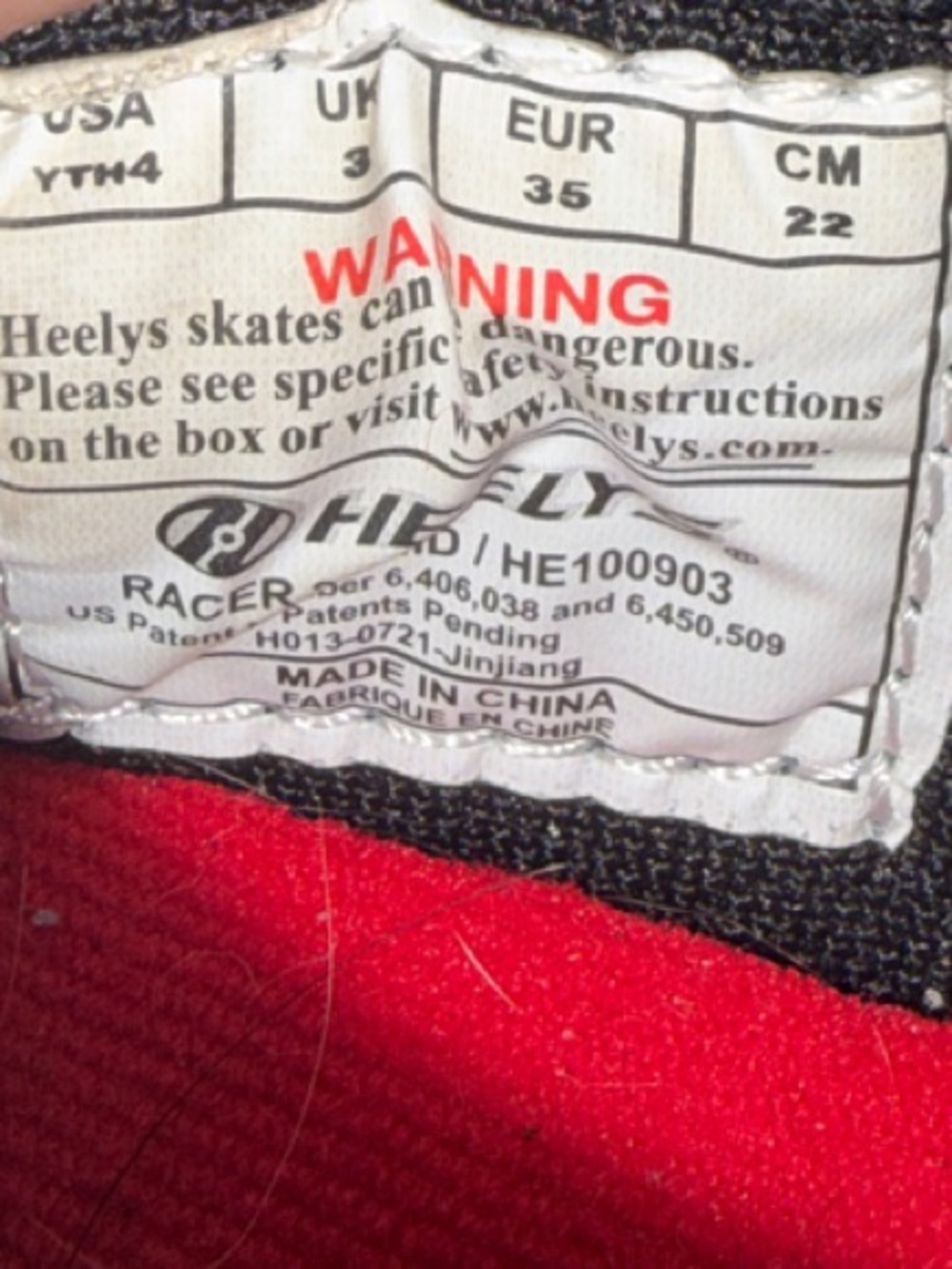 Heelys Men's Black Sneakers with White Logo Laces and Red Insoles - Picture 2 of 6